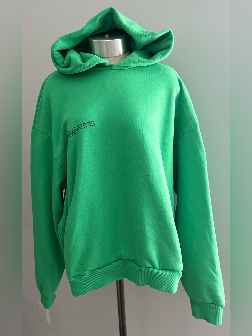 PANGAIA Women's L Green Oversized Hoodie Organic Recycled Cotton Streetwear
